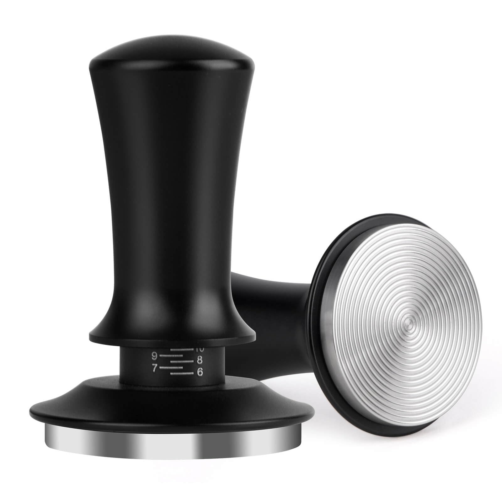Attsky 51mm Spring Loaded Depth Adjustable Espresso Tamper for Portafilter