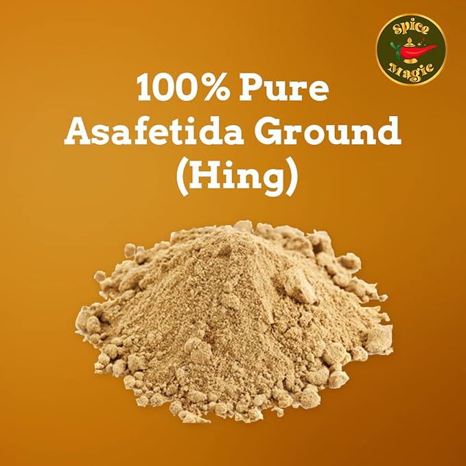 Spice Magic Asafetida Ground (Hing) ~ 100% Pure, Aromatic & Natural I Non-GMO I Indian Origin (3.5oz (100g)