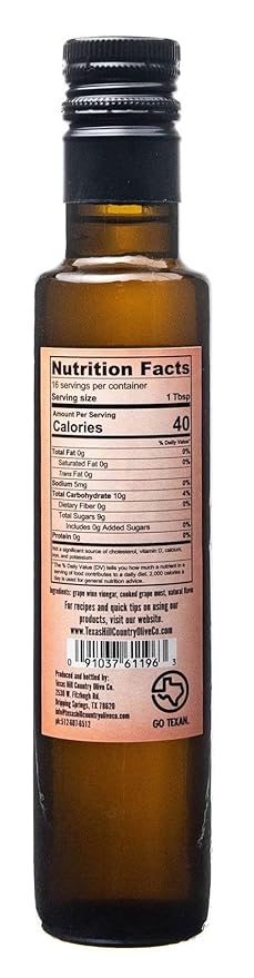 Strawberry White Balsamic Vinegar - Gourmet Barrel Aged Infused Balsamic Vinegar - Great for Dressing Dipping Glazing - No Artificial Flavors or Added Sugar - Made in Texas (8.5 oz)