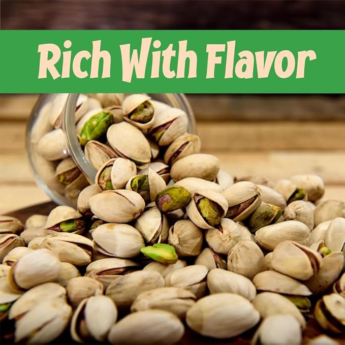 Sincerely Nuts Large Pistachios Roasted Salted in Shell 5LB Bag Healthy Snack Food Great for Cooking Source of Fiber, Protein, Vitamins Minerals Gourmet Flavor Kosher Gluten Free