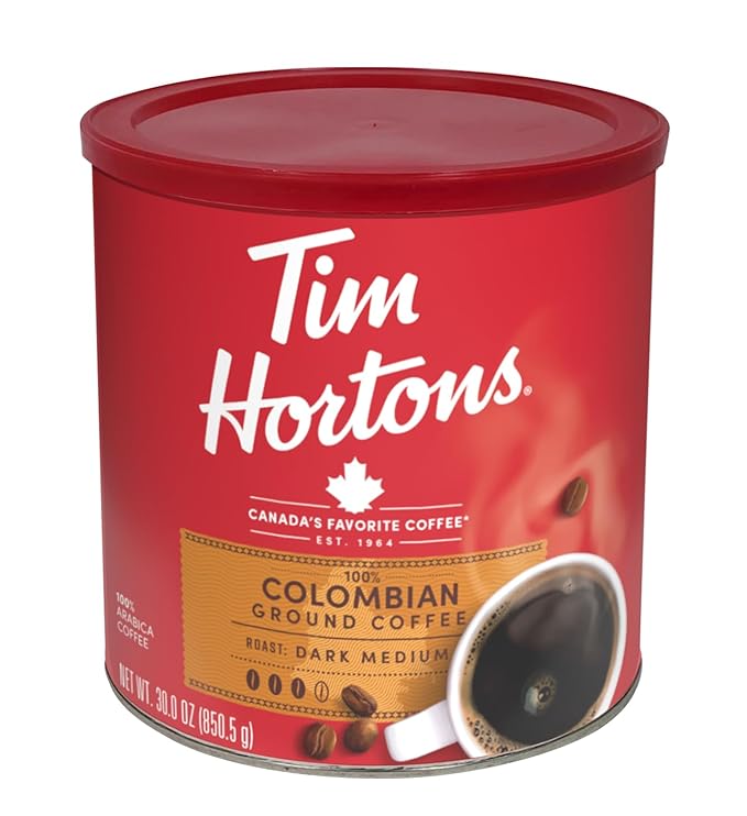 Tim Hortons Colombian Ground Coffee 30 oz Can