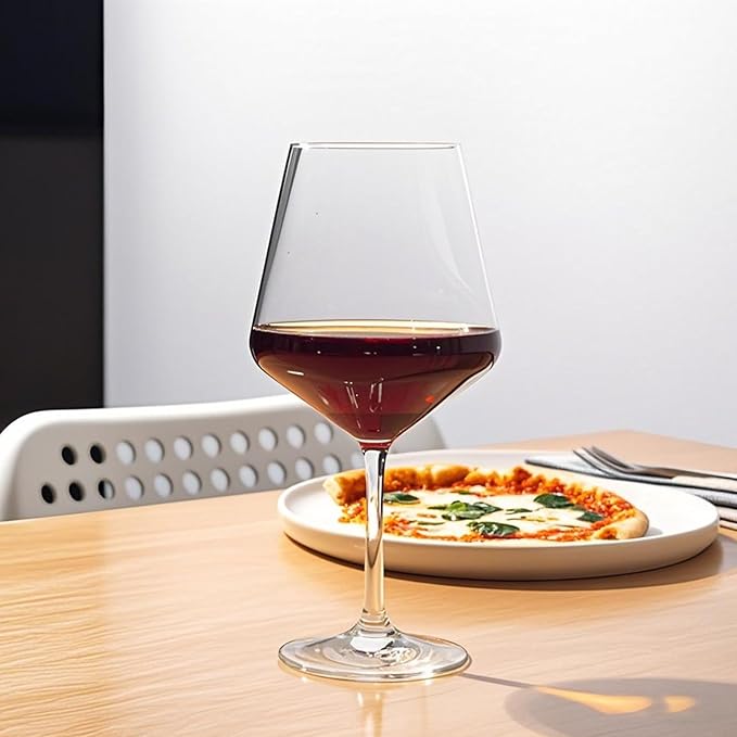 16-ounce Unbreakable Wine Glasses-Acrylic Plastic Stem Wine Glasses, set of 6-All Purpose,Red or White Wine Glass,Dishwasher Safe,BPA Free (Clear, Small)
