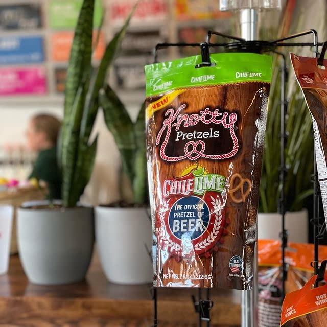 Knotty Pretzels ?쏷he Official Pretzel of Beer??7.5 oz Individual Seasoned Pretzels in Resealable Pretzel Snack Bags, The Perfect Pairing for Beer, Chile Lime Flavor (3-Pack)