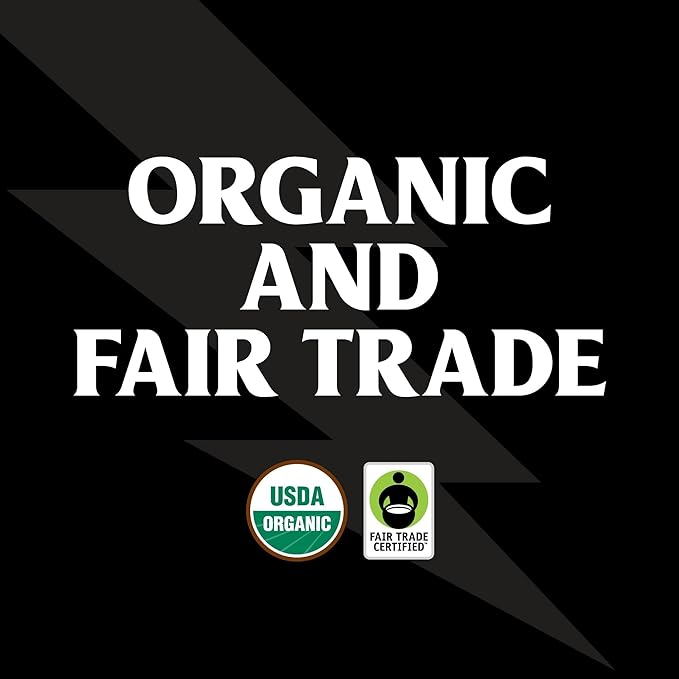 Death Wish Coffee, Organic and Fair Trade Dark Roast Whole Bean Coffee, 16 oz