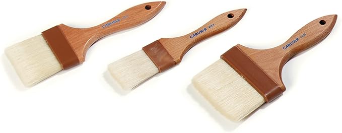 SPARTA 4037400 Boarhair Wide Brush, Flat Brush with Handle Hole, 8.25"L x 2"W, Wood Handle