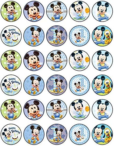30 x Edible Cupcake Toppers ??Baby Mouse Inspired Collection of Edible Cake Decorations | Uncut Edible on Icing Sheet