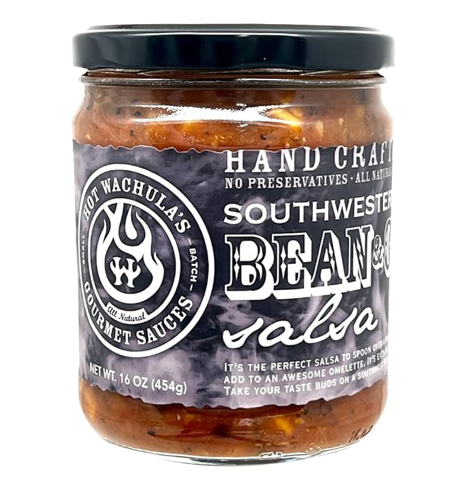 Hot Wachula?셲 Southwest Black Bean & Corn Salsa | Medium | Hand Crafted Small Batch Salsa | Made with Fresh All Natural Ingredients | Gluten Free | Low Sodium