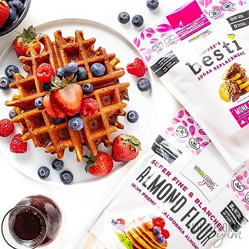 Wholesome Yum Besti Natural Sugar Substitute - Keto Granulated Monk Fruit Sweetener Blend With Allulose (No Erythritol) - Non GMO, Zero Calorie, Zero Carb, Sugar Free, No Aftertaste (12 oz, 2 Pack)