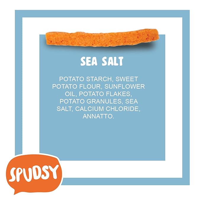 Spudsy Sea Salt Sweet Potato Fries | Vegan, Gluten Free Veggie Straws | Plant-Based, Allergen-free, Non-GMO, Kosher, Superfood Snack | 6 Pack, 4 oz Bags