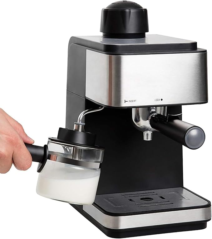 4 Cup Espresso Glass Coffee Pot Replacement-Espresso Accessories Compatible with IMUSA, Hamilton Beach, Mr.Coffee, Breville, UNIVEN Espresso Machine,Black handle