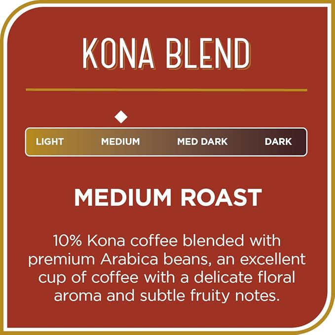 Don Francisco's Kona Blend Medium Roast Whole Bean Coffee (18 oz Bag) (Pack of 2)