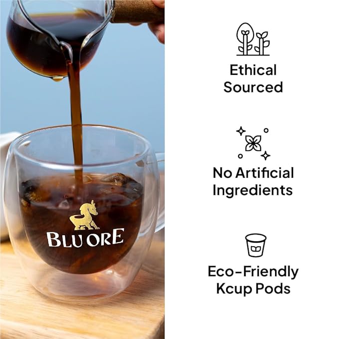 Blu Ore Premium Vietnamese Coffee Pods - Dark Roast - Recyclable Single Serve K-Cup Compatible (24 Count) - 100% Arabica Coffee, No Preservatives or Artificial Flavor