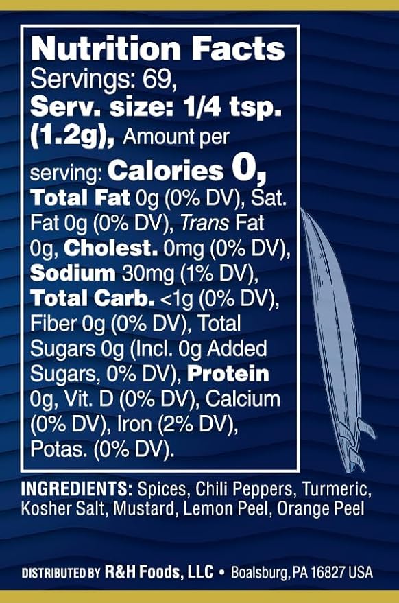 Grub Kicker Fish Taco Seasoning Baja Blend - 3 oz Bottle - Taco Seasoning Mix Spice for Seafood, Shrimp, and Tex Mex Dishes - Use to Season Fish Tacos, Burritos, and Mexican Food