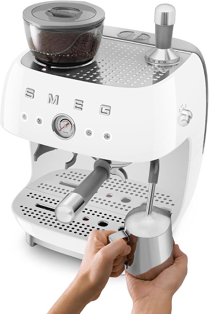 Smeg Semi-Automatic Espresso Machine (White)