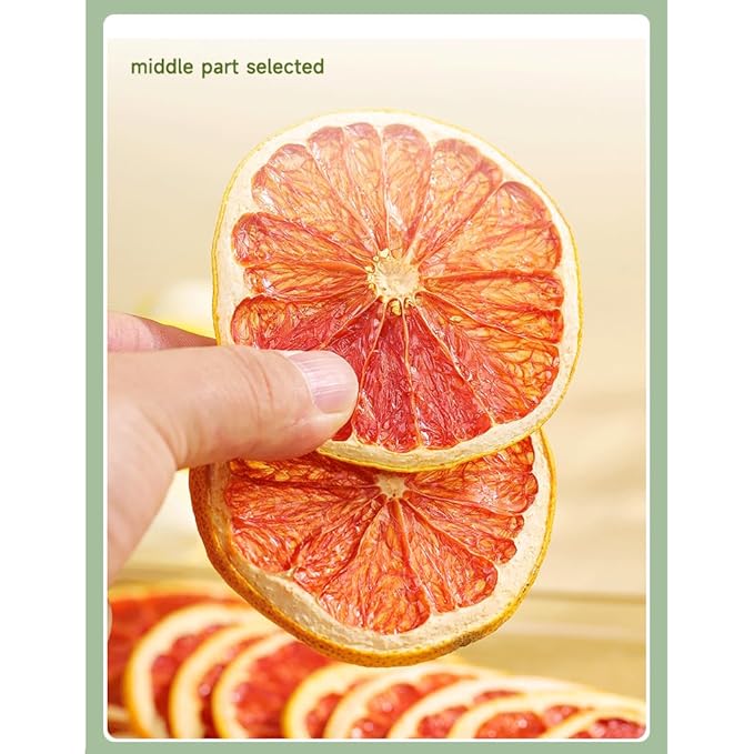 Mkostlich Dried Grapefruit Slices, 3.52oz/100g Dehydrated Grapefruit for Cocktails, Red Grapefruit Slices, No Sugar Added