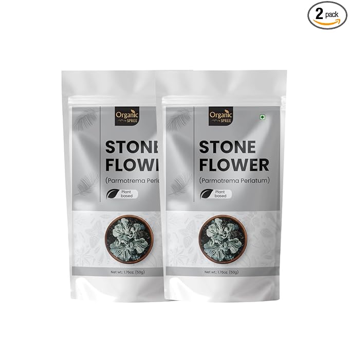 Organic Spree Stone Flower 50gm (1.76oz) Dagad Phool – Kalpasi – Pure and Natural 50gm - Pack of 2
