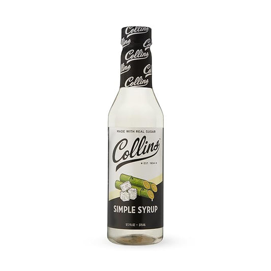 Collins Simple Syrup, Classic Simple Syrup, Soda Water Flavors for cocktails, Old Fashioned Syrup, 12.7 Ounces, Set of 1