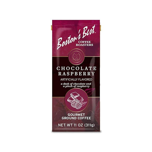 Boston???Best Gourmet Ground Coffee ??Chocolate Raspberry Flavored Coffee ??Medium Roast ??11 oz