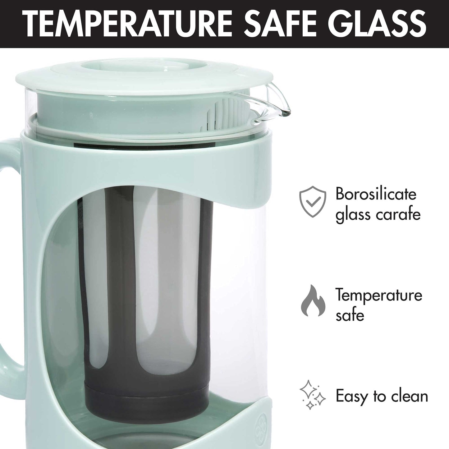 Primula Burke Deluxe Cold Brew Iced Coffee Maker, Comfort Grip Handle, Durable Glass Carafe