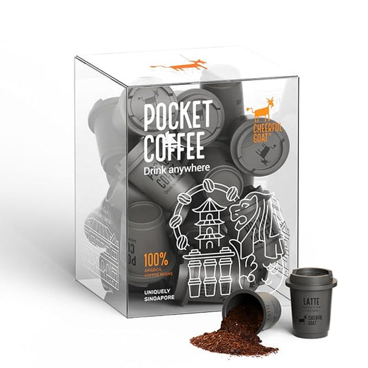 CheerfulGoat Instant Cold Brew Coffee – Speciality Javy Coffee Extract 100% Arabica, Freeze-Dried, No Sugar, No Additives, Low Acid, Healthy for Iced & Hot Coffee, Singapore Coffee, 15 Servings
