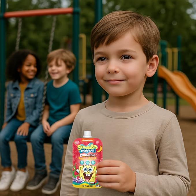 SpongeBob Squarepants Strawberry Banana Bliss Fruit Smoothie Purée ??Dive Into Deliciousness!