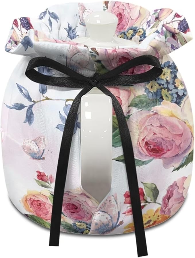 Floral Tea Cozy Insulation Kitchen Accessory Tea Cozies Covers Kitchen Home Decorative Tea Pots Cozy for Keeping Warm Kettle Dust Cover