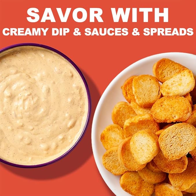 EAPC Crunchy Grilled Steamed Buns Chunks - Chinese Bread Cubes Snack, Crispy Buns, Portable Bucket Pack, Ready to Eat, 5.28oz/150g - 2 Flavor Pack (BBQ & Salt and Pepper)