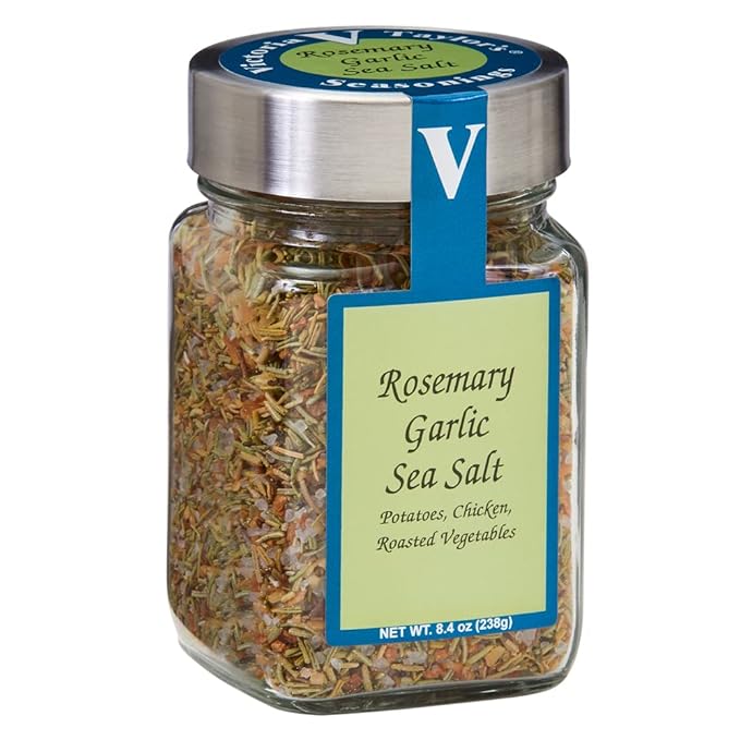 Victoria Taylor's Rosemary Garlic Sea Salt (Single Jar 8.4 oz)