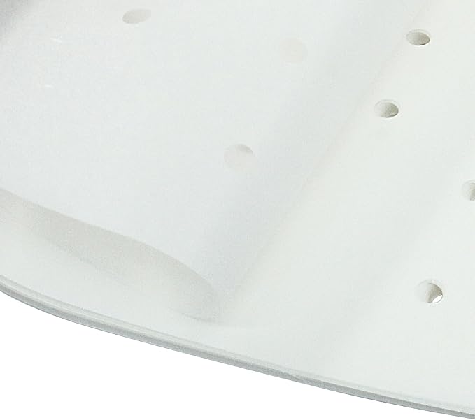 100 Pack 8.5 Inch Bamboo Steamer Liner - Square Air Fryer Parchment Paper with Holes - White Non Stick Steamer Paper for Air Fryer Basket, Oven, Microwave, Bamboos Steamer