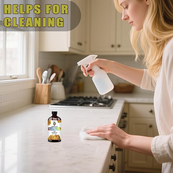 Frankincense Essential Oil (4 oz/120 ml) ??Frankincense Oils for Aromatherapy, diffusers, humidifiers, Home fragrances, DIY Skincare, soap Making, DIY Candle, Relaxation, Yoga, and Meditation
