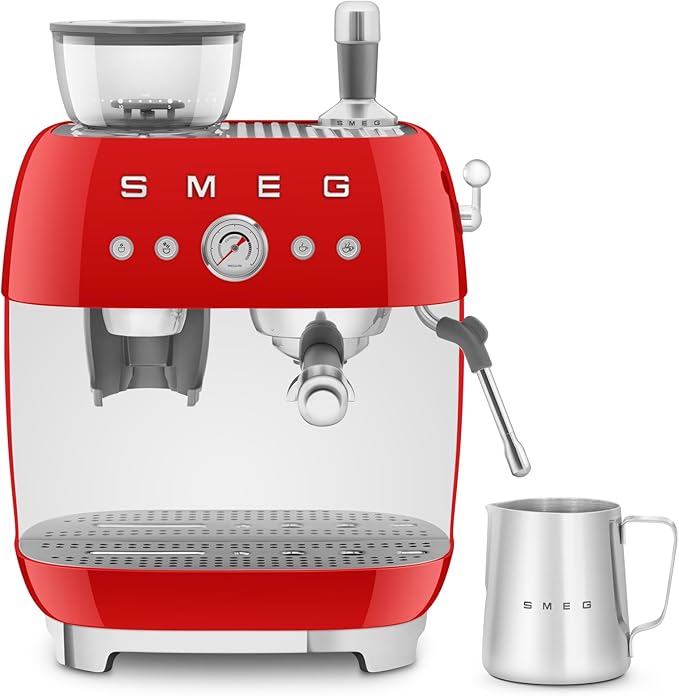 Smeg Semi-Automatic Espresso Machine (Red)