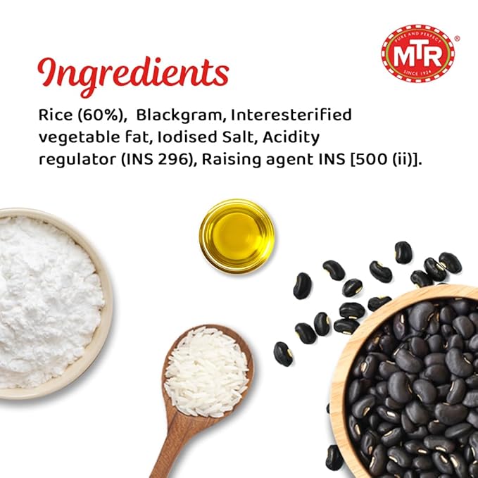 MTR Instant Rice Idli Mix - Ready to Cook Authentic Indian Breakfast, Lunch, Dinner or Snack Meal - No Added Preservatives - A Quick & Easy Recipe Suitable for Vegetarians - (500g, Pack of 3)