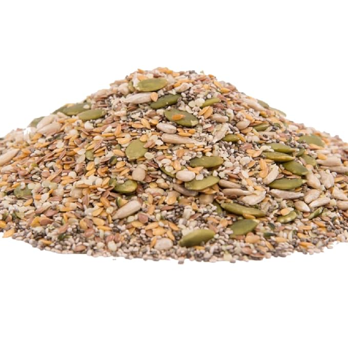 GERBS Raw Super 7 Seed Snack Trail Mix 2 LBS. | Top 14 Food Allergy Free | Resealable Bulk Bag | Made in USA | Raw Pumpkin | Sunflower | Brown & Golden Flax | Black & White Chia | Hemp | Gluten Free