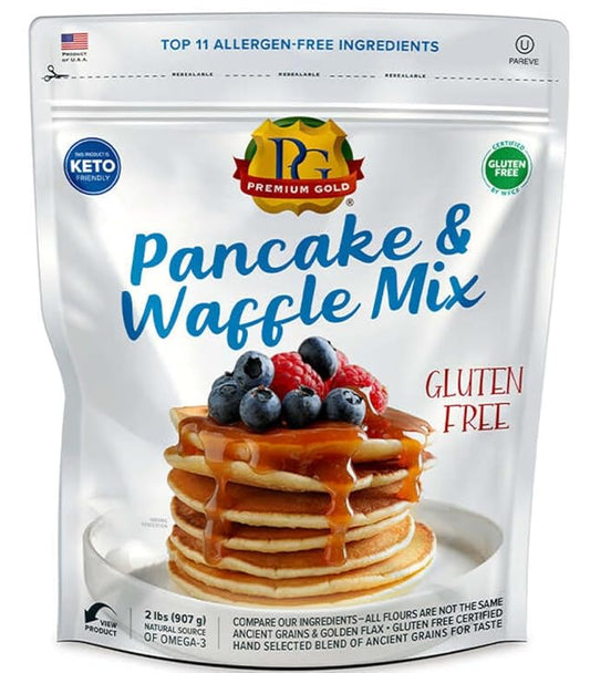 Premium Gold Gluten Free Pancake and Waffle Mix | 2lb