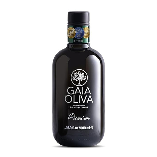 Gaia Oliva Cold Press Extra Virgin Olive Oil, Early Harvest Robust Fresh Premium Olive Oil from