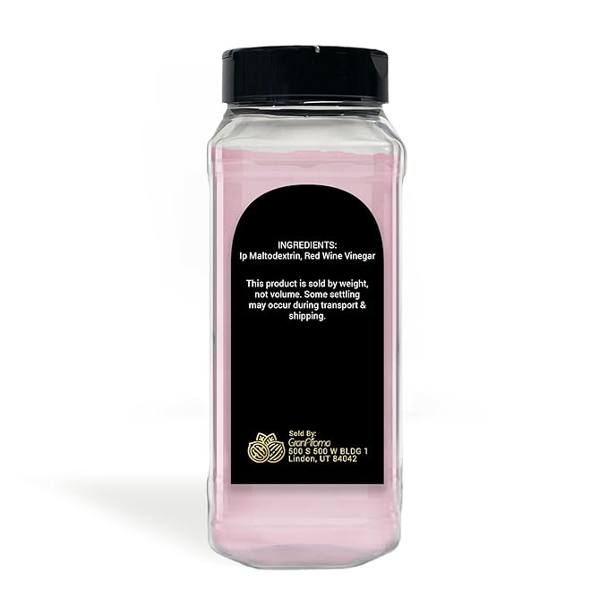 GranAroma Red Wine Vinegar Powder, 1 lb, Tart Flavor, Dry Rubs & Dressings, Seasoning Powder