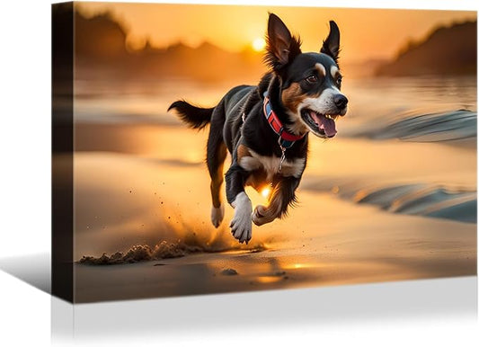 Hoopwarte Custom Canvas Prints with Your Photo, Pictures on Canvas Transform Photos into Stunning Framed Wall Art-Personalized Prints Pictures Wall Art Decor(24L?쐘16W 60x40cm)