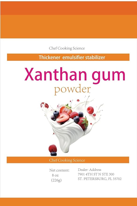 Xanthan Gum - 8 oz - 100% Natural Xanthan Gum Powder - Keto Friendly and Gluten Free - No Carbs for Baking, Xanthan Gum for Thickening and Ice Cream Stabilizer. Vegan Friendly