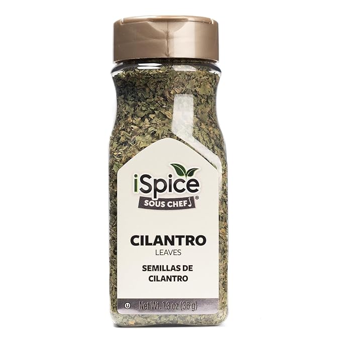 iSpice PREMIUM FULL-FLAVORED CILANTRO LEAVES (Coriander Leaves)| Pure and Fresh, Aromatic |Essential Kitchen Herbs |1.3 oz (36g)