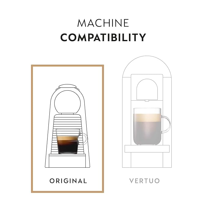 Nespresso Capsules Original Line, Ristretto Decaffeinato, Dark Roast Coffee, 50 Count Coffee Pods