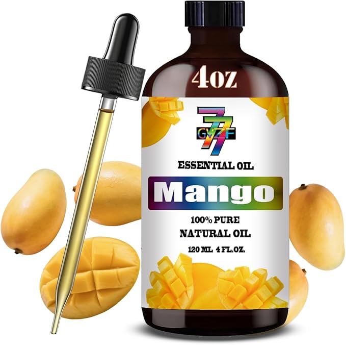 Mango Essential Oil (4 oz/120 ml) ??Mango Oils for Aromatherapy, diffusers, humidifiers, Home fragrances, DIY Skincare, soap Making, DIY Candle, Relaxation, Yoga, and Meditation