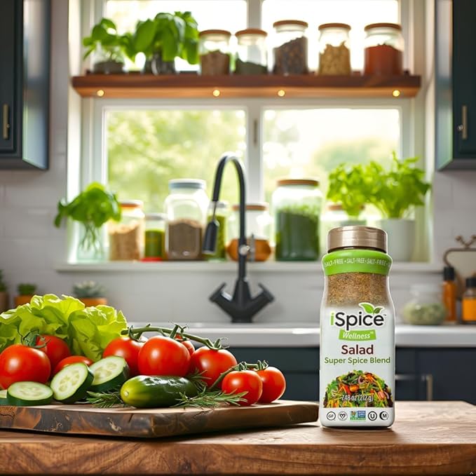 iSpice Blend| Salad Seasoning | 7.48 oz | Mixed Spice & Seasoning | Bulk Size | Halal | Kosher
