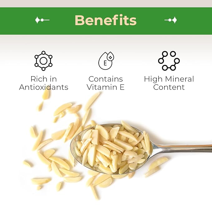 Sincerely Nuts ??Raw Blanched Slivered Almonds | 1 Lb. Bag | Delicious Guilt Free Snack | Low Calorie, Vegan, Gluten Free | Gourmet Kosher Food | Source of Fiber, Protein, Vitamins and Minerals