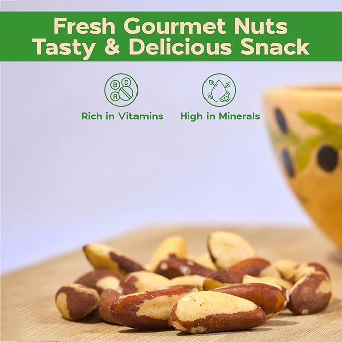 Sincerely Nuts Raw No Shell Brazil Nut, 2lb - Fresh Whole Unsalted Brazilian Nuts - Healthy, Kosher, Vegan & Gluten Free Gourmet Snack Food - All Natural Keto/Paleo Friendly Weight Loss Treat