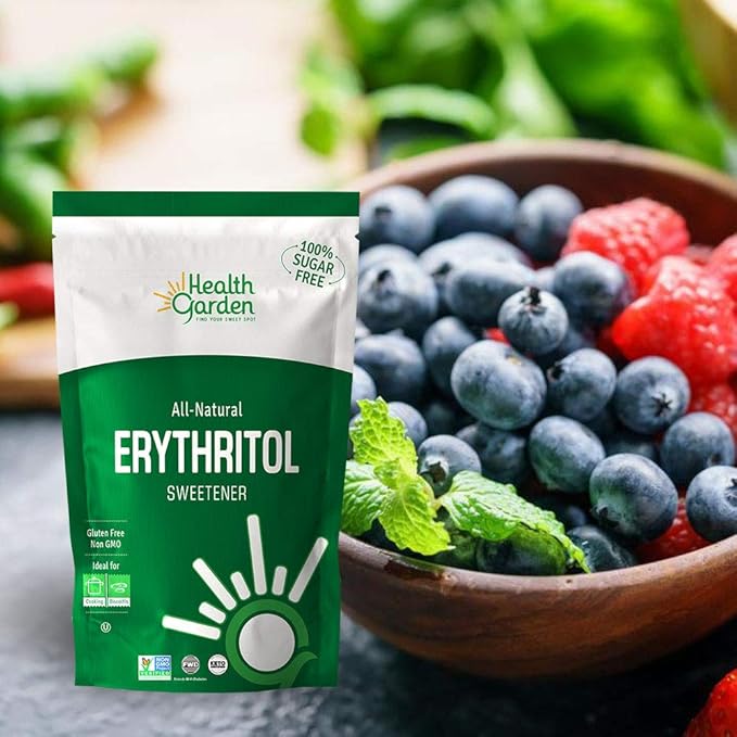 Health Garden Erythritol Sugar Free Sweetener - All Natural - Non GMO - Kosher- Keto Friendly (48 Ounce (Pack of 1))
