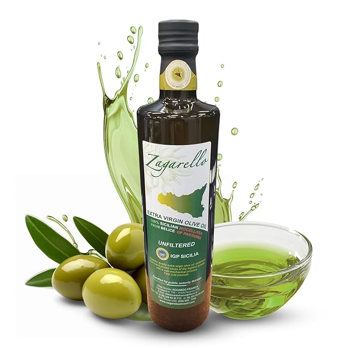Zagarello 100% Traceable Italian Olive Oil Extra Virgin - 16.9 Fl Oz Unfiltered, Pure, IGP Certified