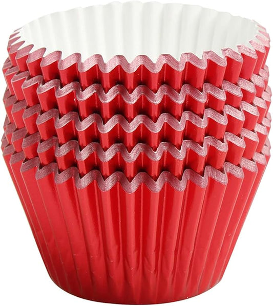 Red-Foil Cupcake Liners Standard Baking Cupscake For Wedding Baby shower Birthday Party(Pack of 100) ??"<div>