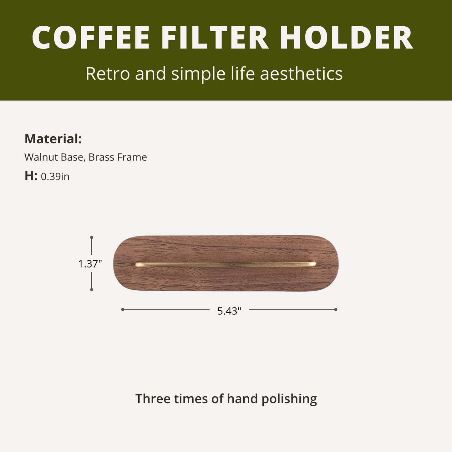 VANDROOP Coffee Filter Holder for Wall, Cone Coffee Filter Holder Storage
