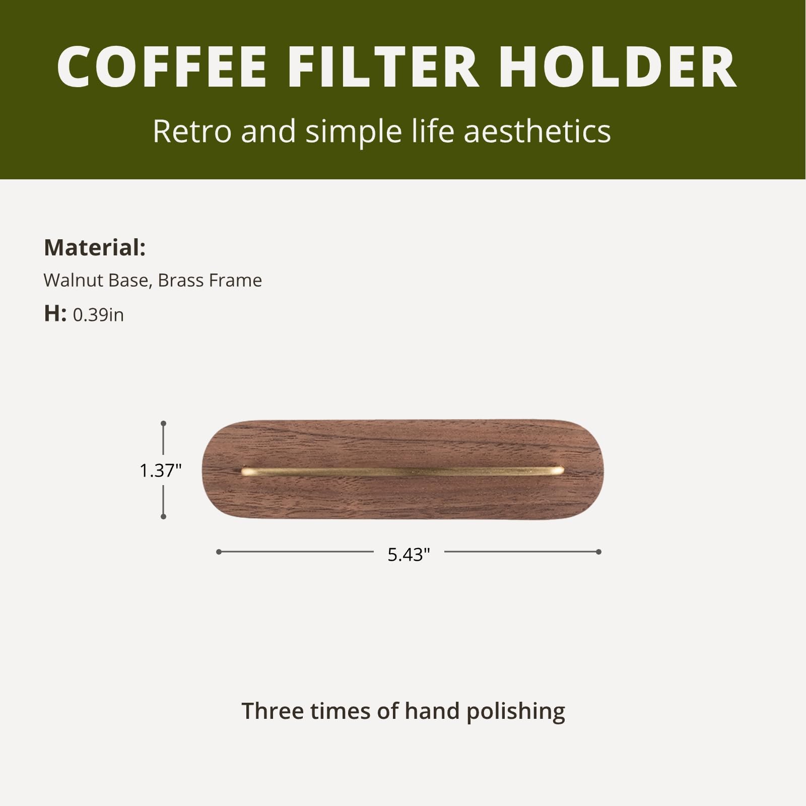 VANDROOP Coffee Filter Holder for Wall, Cone Coffee Filter Holder Storage