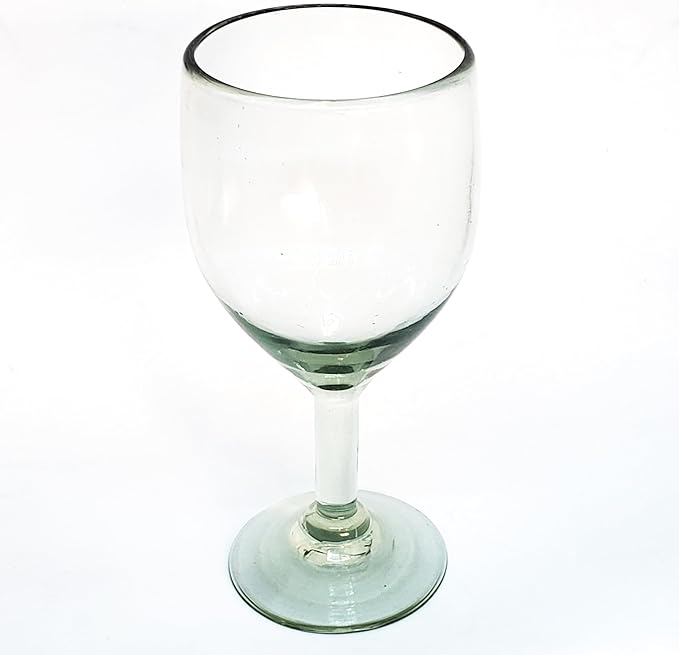 Clear 13 oz Wine Glasses (set of 6), Recycled Glass, Lead-free, Toxin-Free (13 oz Wine)